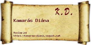 Kamarás Diána névjegykártya